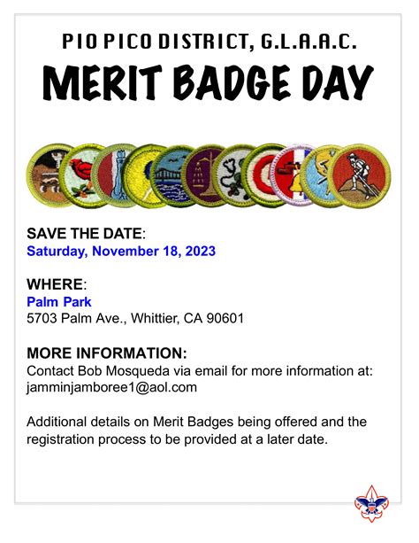 Share this event. . Merit badge day 2023